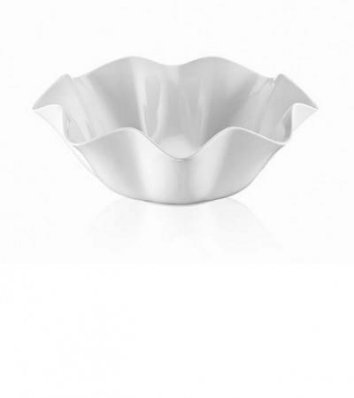 Rose Bowl-Kase Dalgalı Q28 cm  h.11 cm siyah 