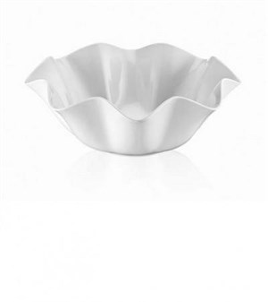 Rose Bowl-Kase Dalgalı Q28 cm  h.11 cm siyah