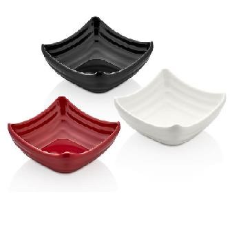 Kare Gondol Ramekin Sosluk Kırmızı 11*11*3,6 H 