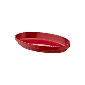 Oval Melamin Servis 40x25 cm Kırmızı