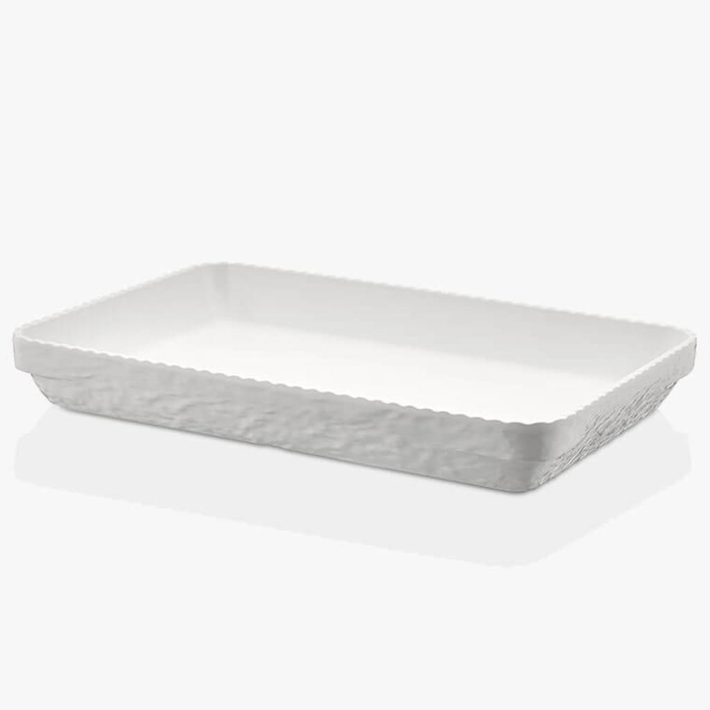 Olie Dikdörtgen Servis Tabak 40*26* 5,1 cm Beyaz 