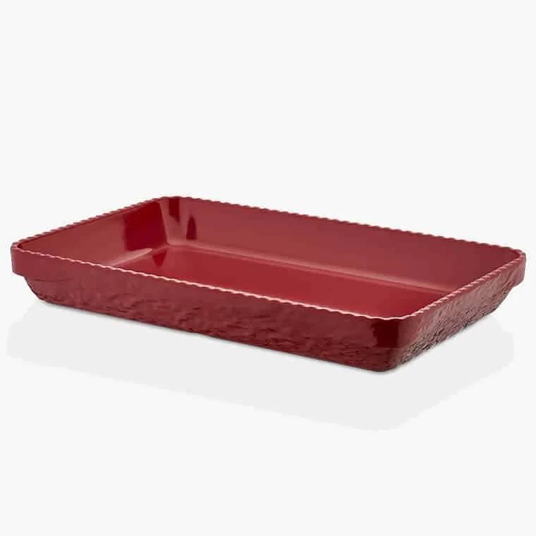 Olie Dikdörtgen Servis Tabak 40*26* 5,1 cm Kırmızı 