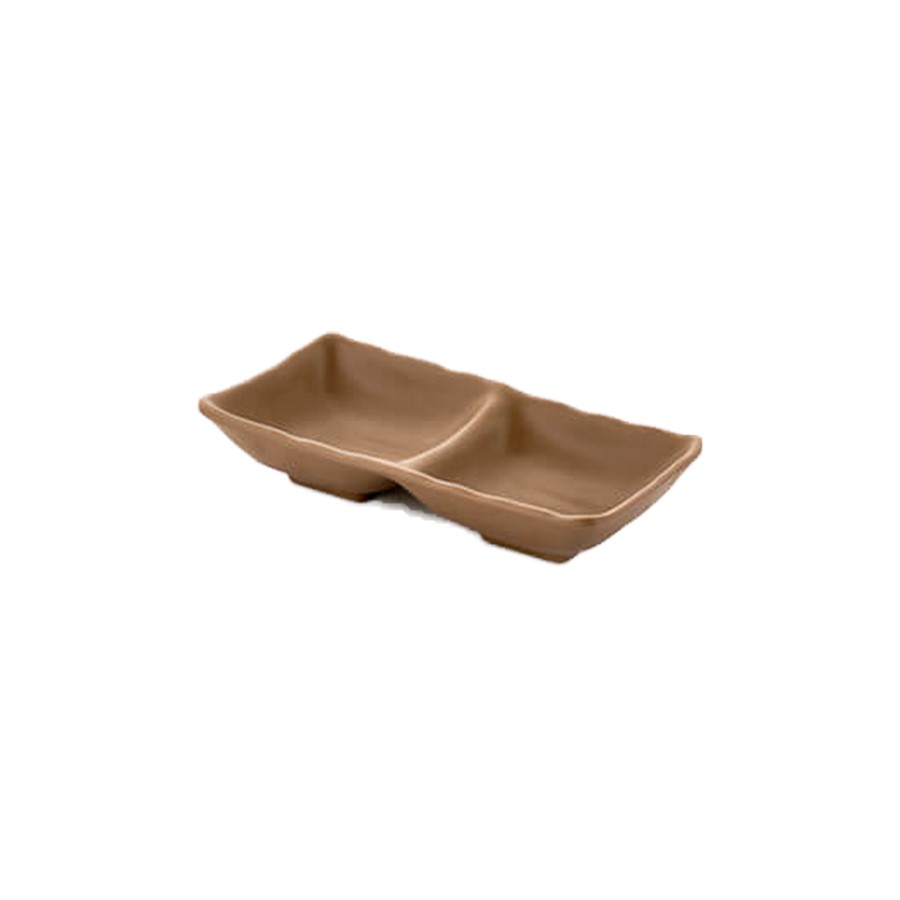 Çiftli Ramekin Melamin Sütlü Kahve 17,5x8,7x3,4 cm Kahverengi