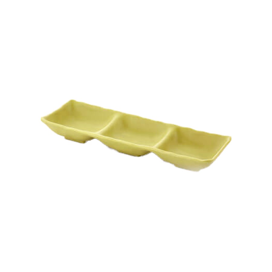 Üçlü Ramekin Melamin Fıstık Yeşili 26,5x8,8x3,7 cm 