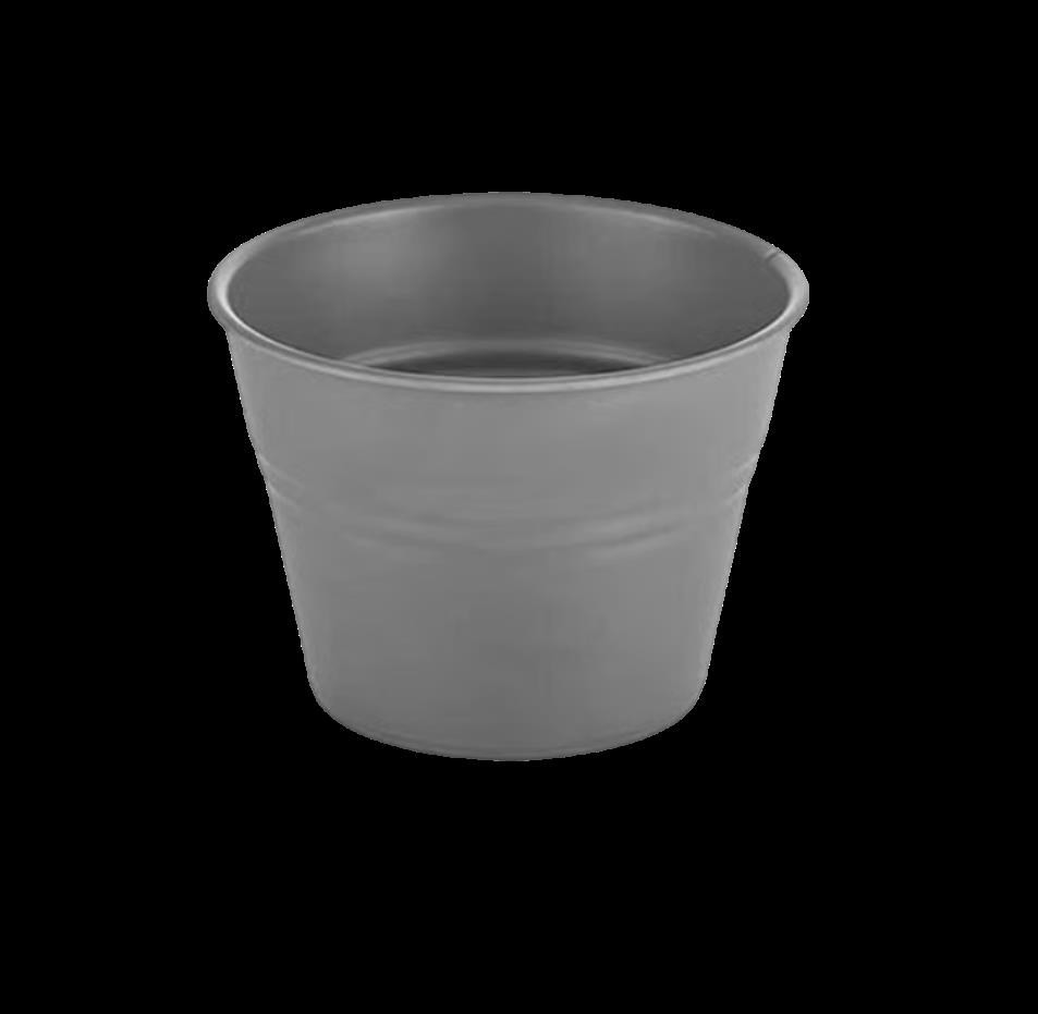 Round Bucket Gri (KOVA) Q11 H:9,3 CM 