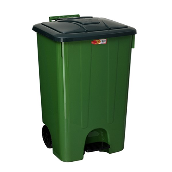 Köşeli Pedallı Çöp 85 lt