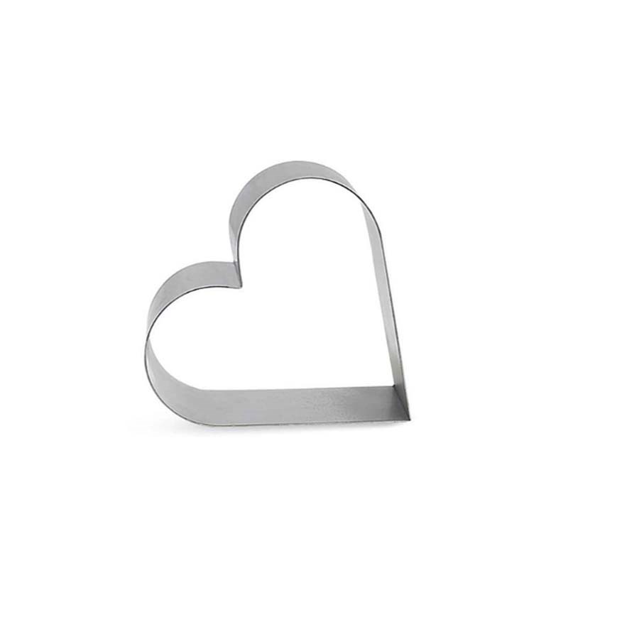 Kalp Çember 12x7 cm Metalik