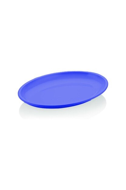 Melamin Oval Tabak Mavi 55x39x6 cm Mavi