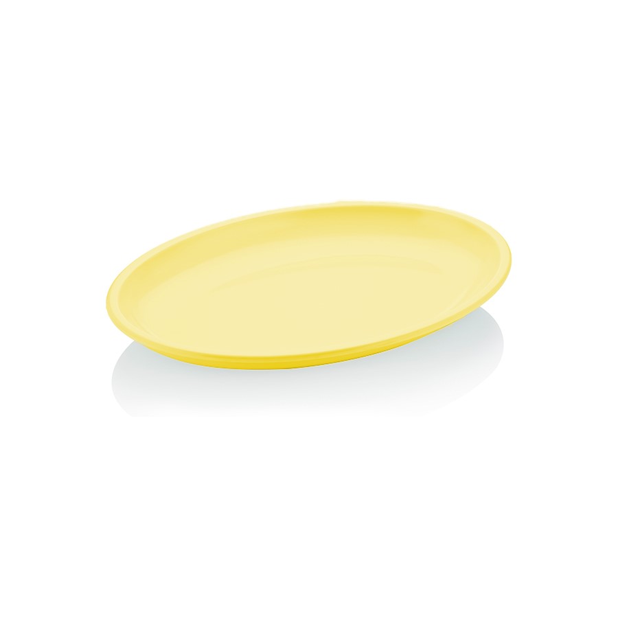 Melamin Oval Tabak Sarı 55x39x6 cm Sarı