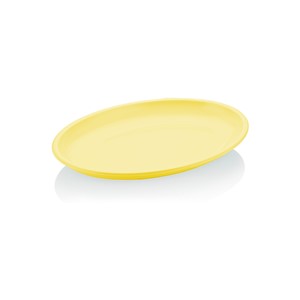 Melamin Oval Tabak Sarı 55x39x6 cm