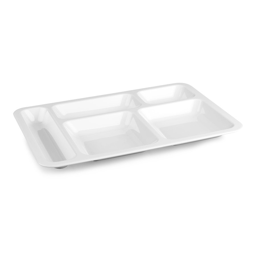 Plastport Kırılmaz Tabldot Tepsi - Kreş 24,5x36x26 cm Beyaz