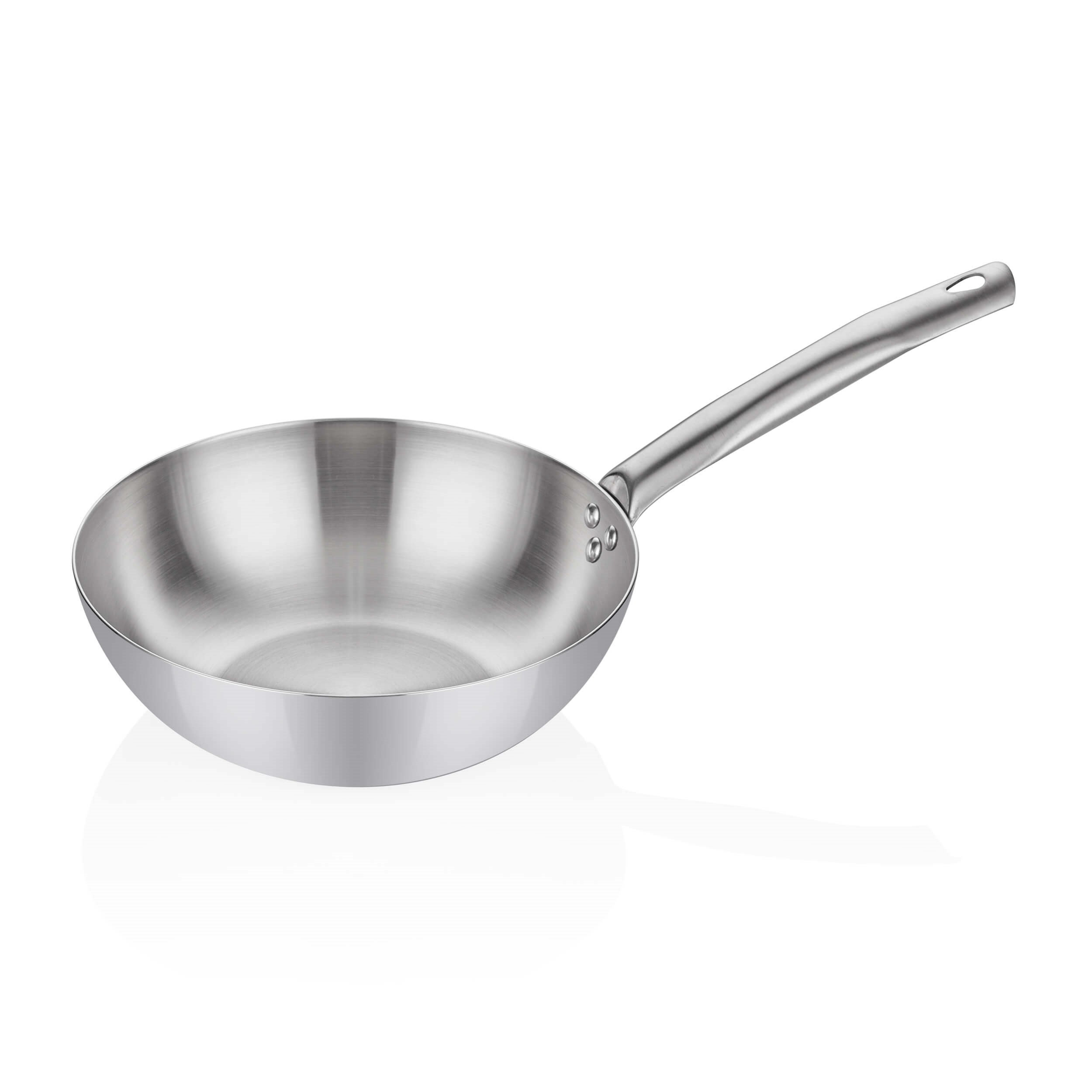 26 cm Multi Metal Çelik Wok Tava Teflonsuz 