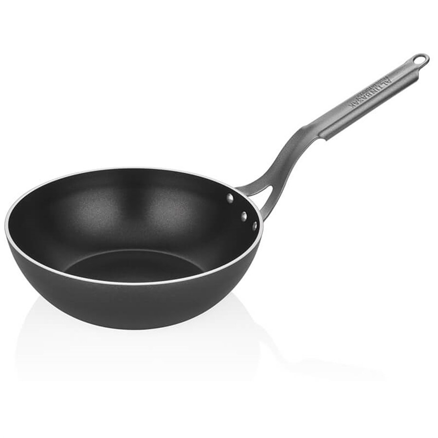 30 cm Lazetti Profesyonel Wok Tava       Siyah