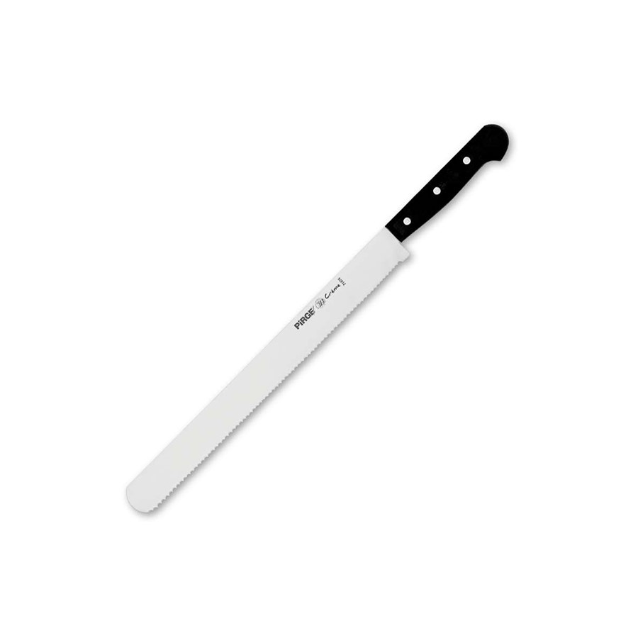 Creme Pasta Bıçağı Dişli Geniş  30 cm Siyah