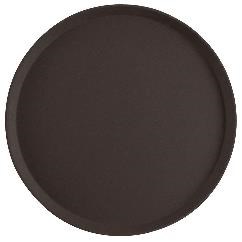 Yuvarlak Camtread Kauçuk Siyah Tepsi 45 Cm 