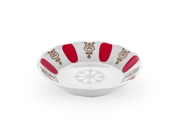 Acem Çay Tabağı 11 Cm Kırmızı Çizgili